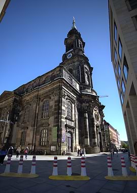 Dresden Church Under Blue Sky