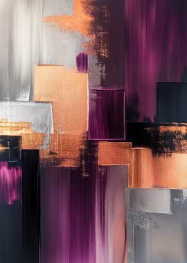 Geometric Abstraction with Impasto Texture – Modern & Sophisticated Art