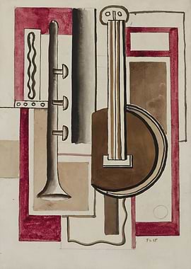 Fernand Léger Musical Instruments Still Life Painting