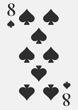 Eight of Spades Playing Card