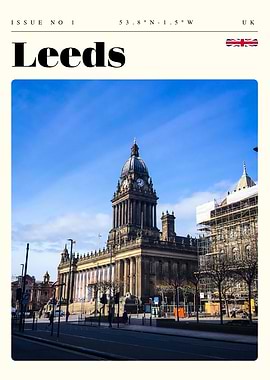 Leeds England Travel Art Poster