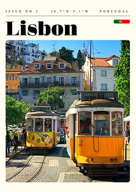 Lisbon Portugal Travel Art Poster