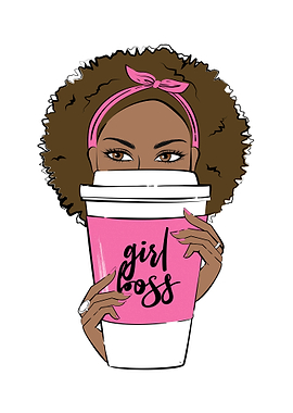 Girl Boss Coffee Illustration