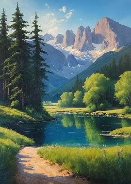 Mountain Lake Landscape