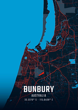 Bunbury City Map