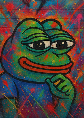Pepe the Frog Colorful Graffiti Art
