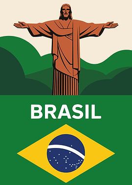 Brazil Christ the Redeemer Illustration