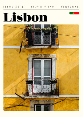 Lisbon Portugal Travel Art Poster