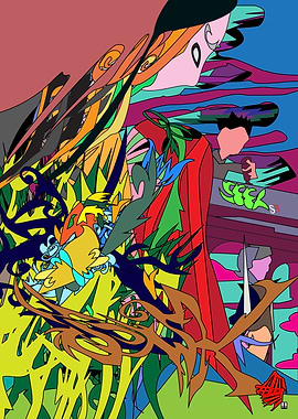 Abstract Colorful Composition