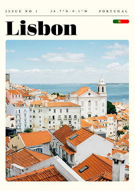 Lisbon Portugal Travel Art Poster