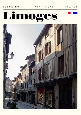Limoges France Travel Art Poster
