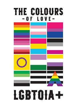 LGBTQIA+ Pride Flags Collage