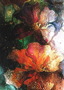 Abstract Floral Artwork Poster