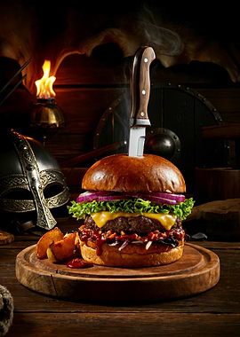 Viking Burger Still Life
