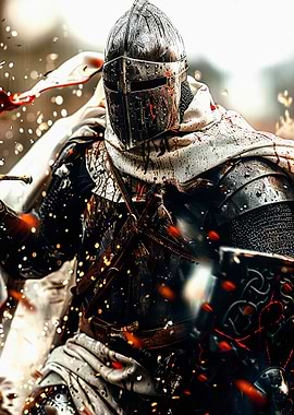 Armored Knight in Battle