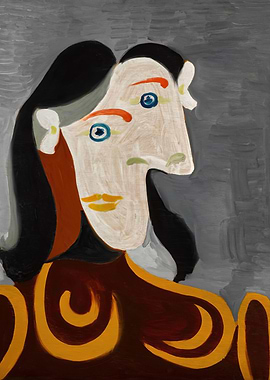 Abstract Portrait Painting with Dual Profile