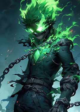 Green Flame Anime Chains