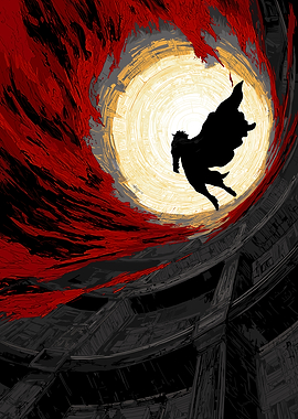 Silhouette Figure Against Bright Light