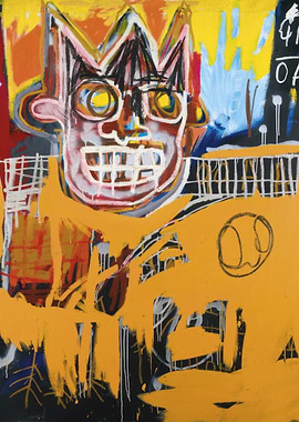 Abstract Crowned Figure Painting