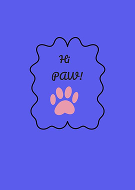 Hi Paw! Cute Animal Design