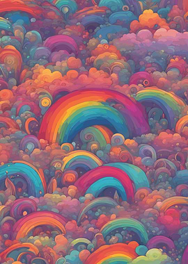 Rainbows and Clouds Dreamscape