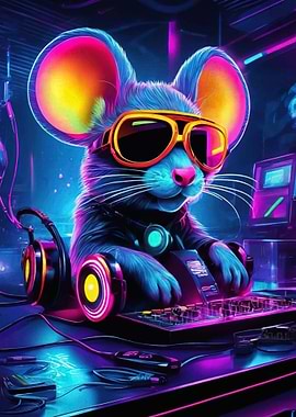 Cyberpunk DJ Mouse