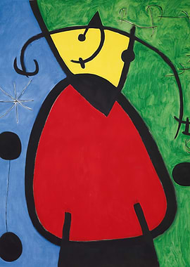 Abstract Figure with Star and Circles