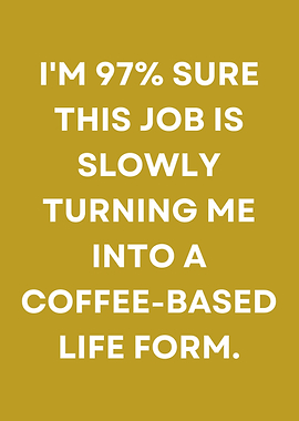 Coffee-Based Life Form Text Art