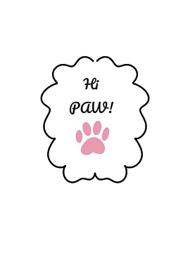 Hi Paw! Cute Animal Greeting