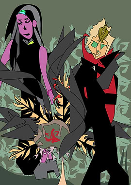 Stylized Characters in a Forest Setting