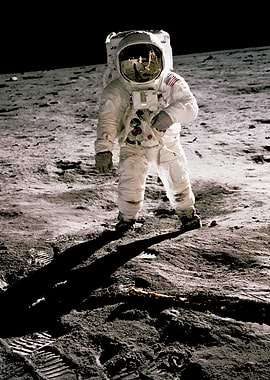 Astronaut Buzz Aldrin on the Moon