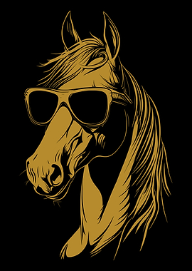 Cool Horse with Sunglasses