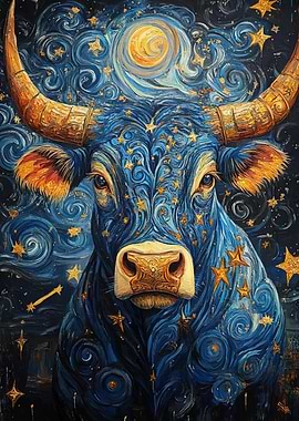 Starry Taurus Zodiac Sign