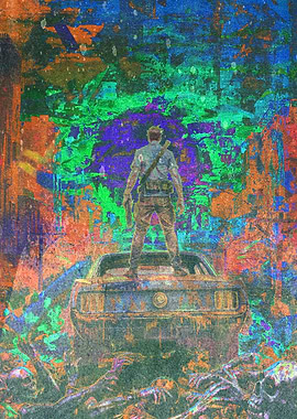 Zombie Combat Battle Survivor Artwork Poster