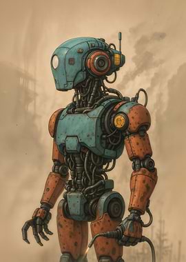 Vintage Robot Illustration