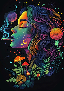Psychedelic Woman Cosmic