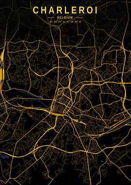 Charleroi Golden City Map