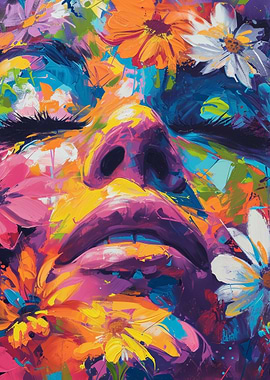 Floral Face Painting