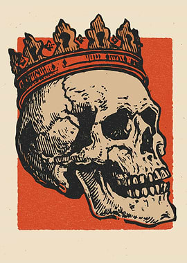 Crowned Skull Illustration