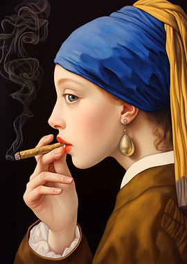 Girl with a Cigar
