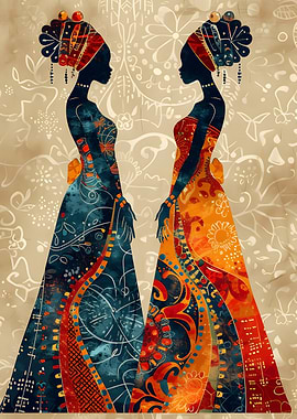 African Women Silhouette Art