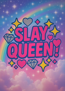 Slay Queen! Positive Affirmation Art