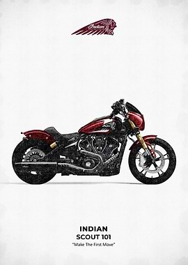 Indian Scout 101 Motorcycle Art