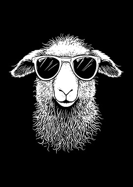 Cool Sheep with Sunglasses