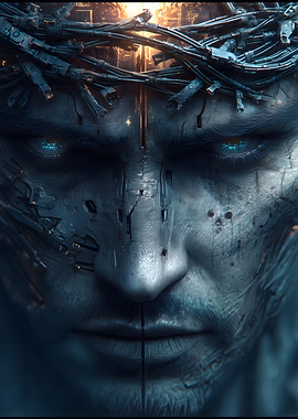 Cybernetic Messiah Portrait