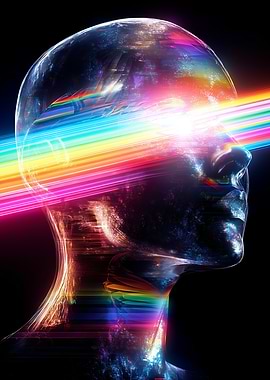 Rainbow Light Through Head