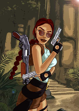 Lara Croft in Jungle Setting