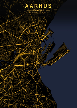 Aarhus Golden City Map