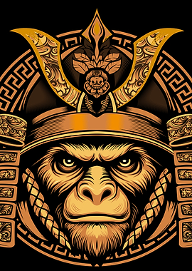 Samurai Gorilla Illustration