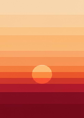 Minimalist Sunset Stripes